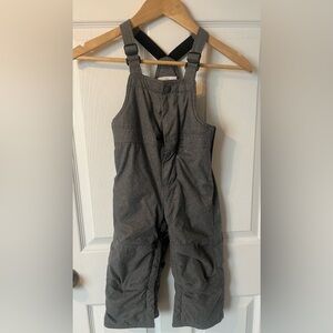 Gap Toddler Snow Pants Bib Overalls Grey Size 2T Fleece Lined